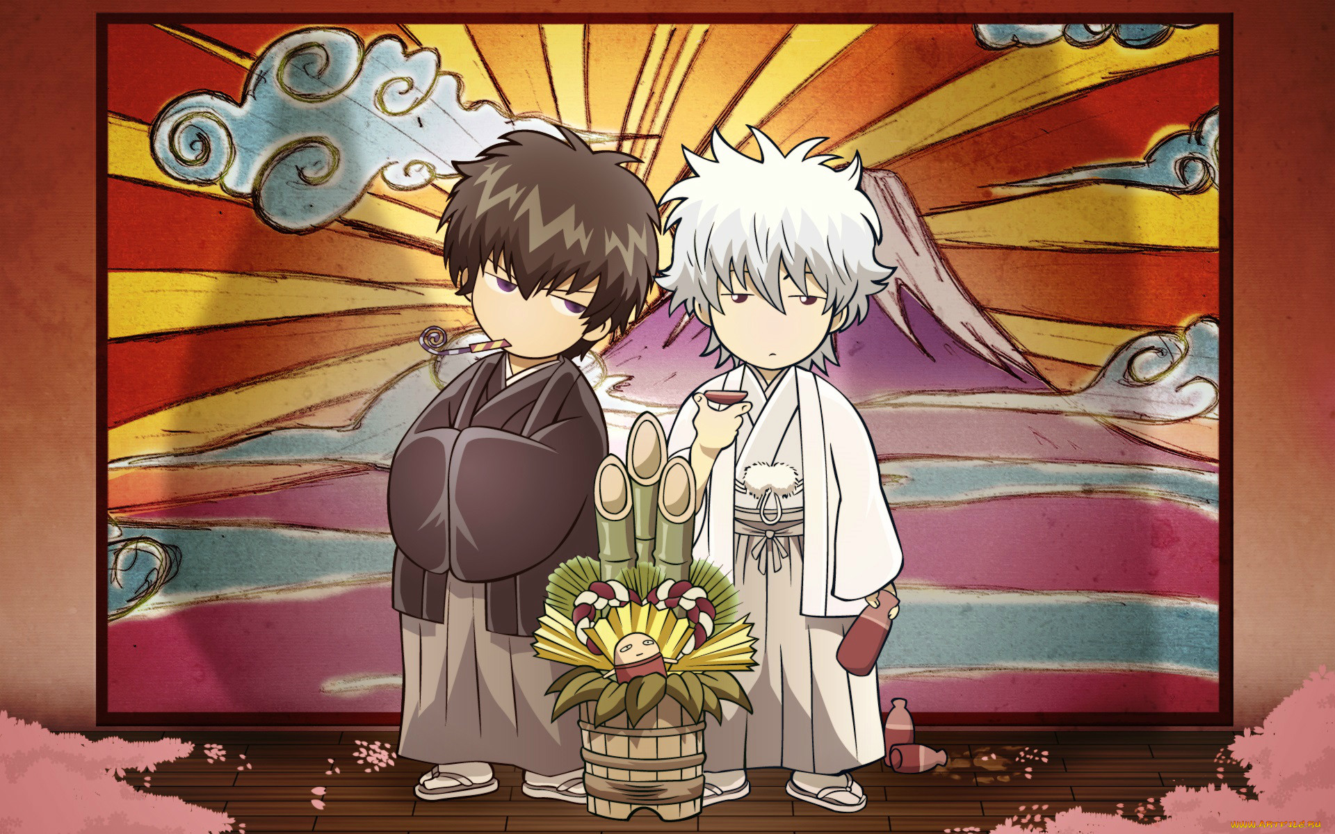 , gintama, , , , , , silver, soul, , sakata, gintoki, hijikata, toushirou, 